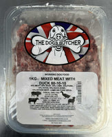 The Dogs Butcher - Mixed Meat & Duck - 80/10/10 - 1kg