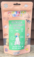 Just 'Ere Fot Treats Ostrich & Coconut Bites 100g
