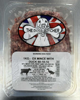The Dogs Butcher - Ox Mince with Duck - 80/10/10 - 1kg