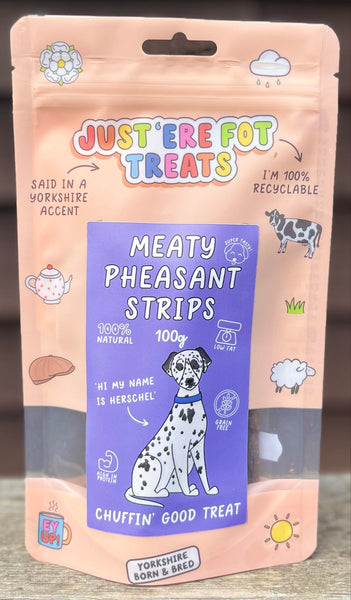 Just 'Ere Fot Treats Meaty Pheasant Strips 100g