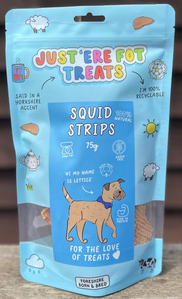 Just 'Ere Fot Treats Squid Strips 75g