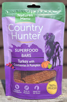 Natures Menu Country Hunter Superfood Bars Turkey, Cranberries & Pumpkin 100g