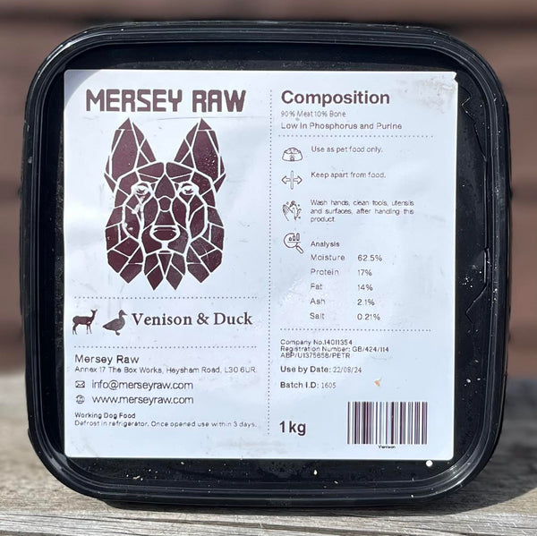 Mersey Raw Venison & Duck Mince 1kg