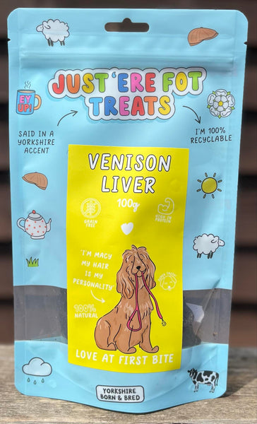 Just 'Ere Fot Treats Venison Liver 100g