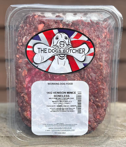 The Dogs Butcher Venison Mince Boneless 1kg