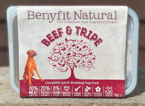 Benyfit Natural - Beef & Tripe Complete Dog Food - 1kg