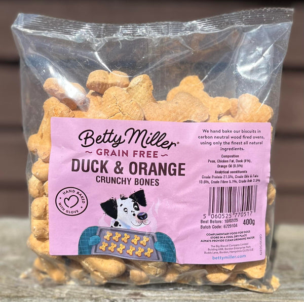 Betty Miller Grain Free Duck & Orange Bones 400g