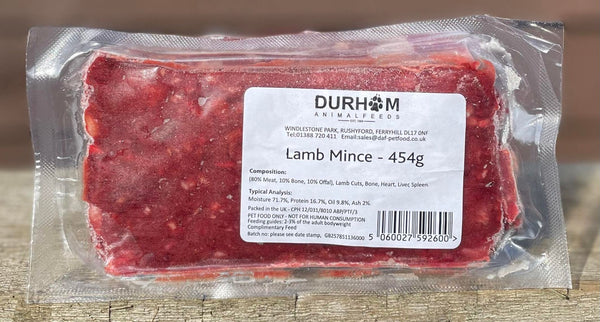 Durham Animal Feeds Lamb Mince 454g