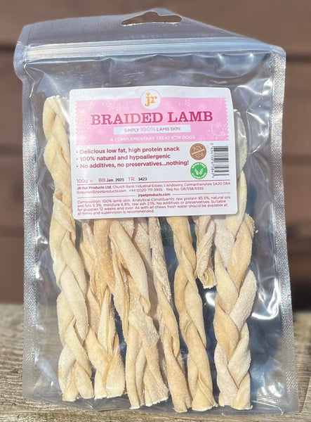 JR Pet Products Braided Lamb 100g