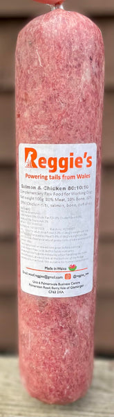 Reggie's Raw Salmon & Chicken Mince 80/10/10 500g